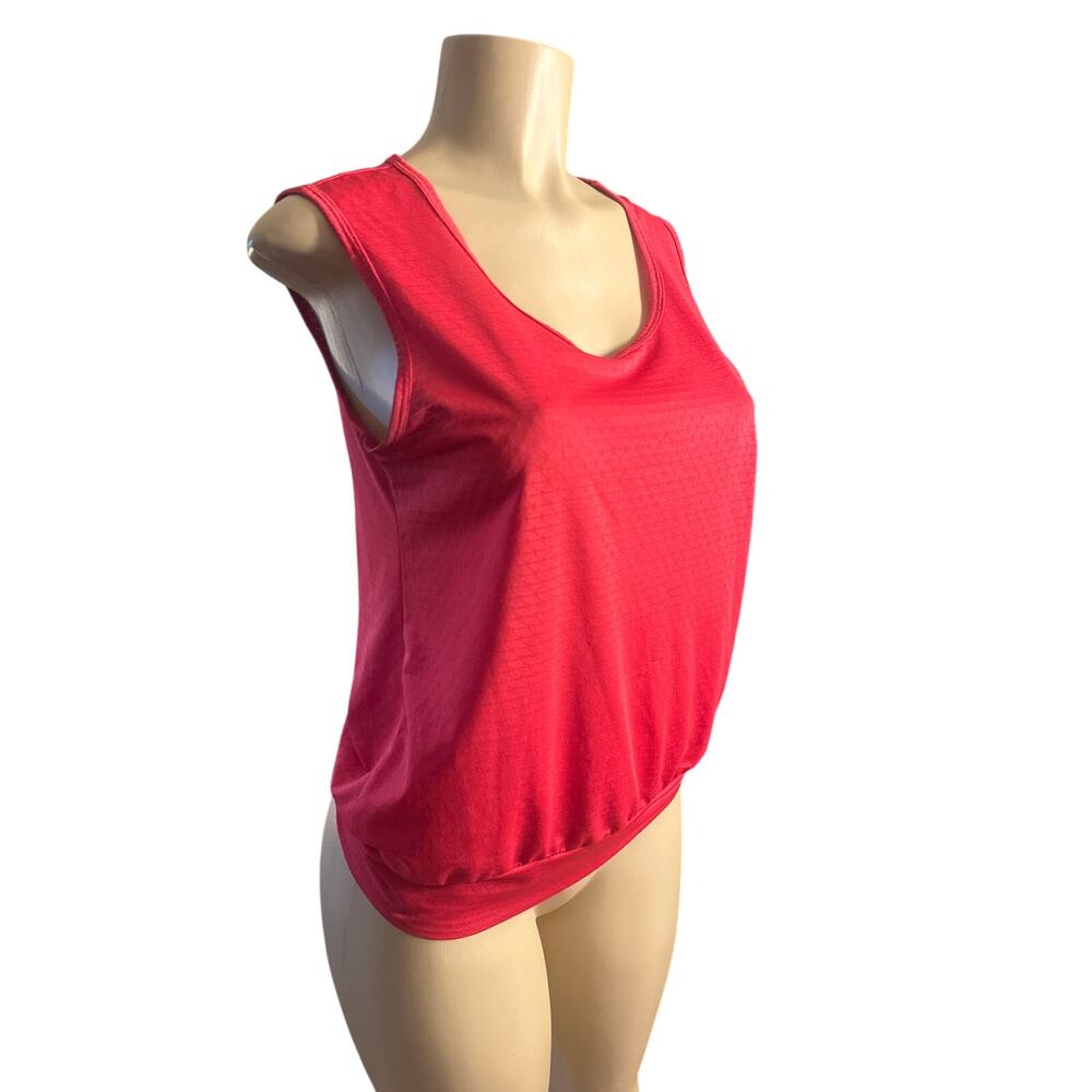 Women 6 Oiselle Gather Round Punch Pink Tank Top Run Yoga Lightweight Scoop Neck
